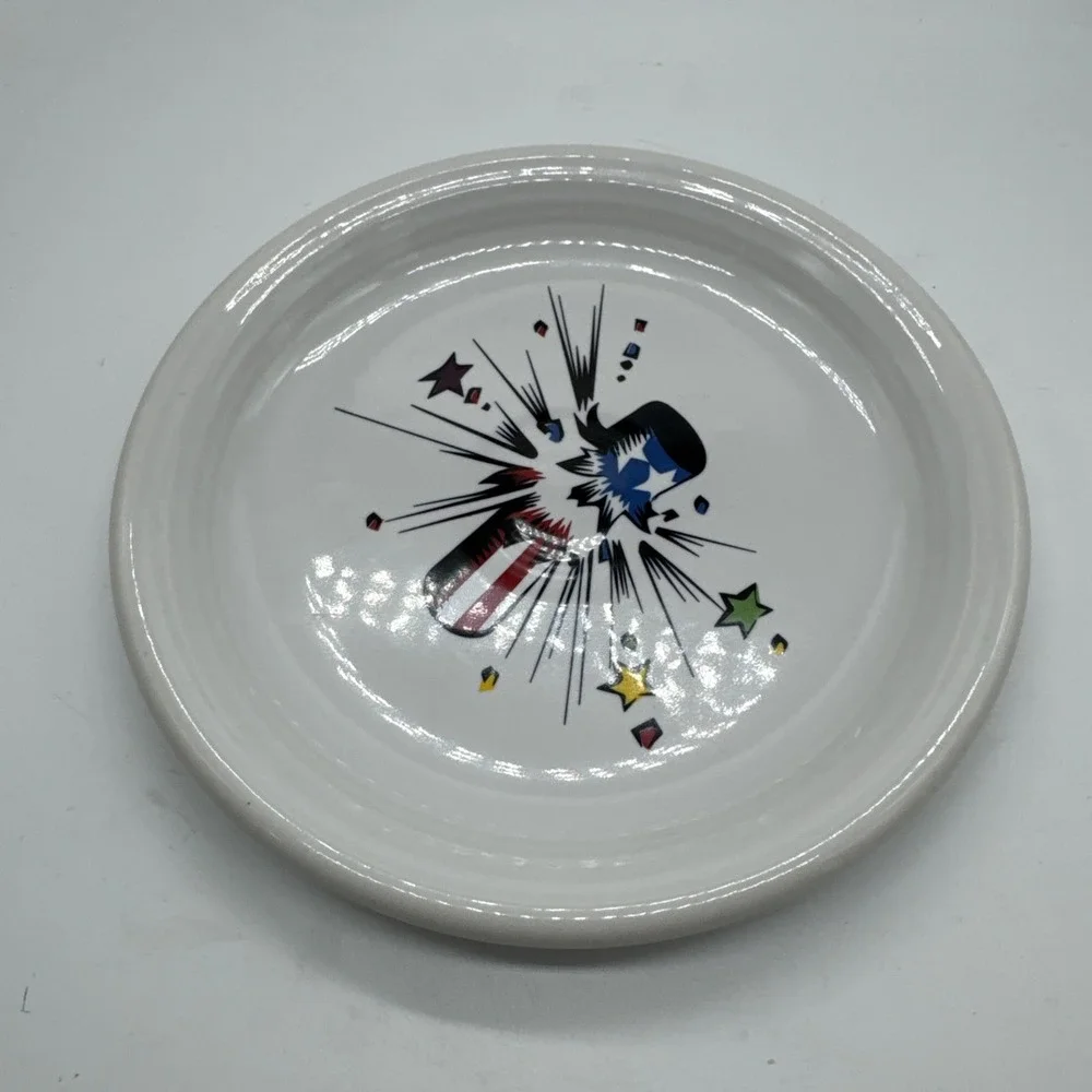 Fiesta Remember When Antiques & Collectibles Firecracker Bistro Salad Plate #2